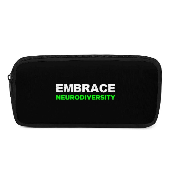 Neurodiversity Embrace ADHD Autism ASD Rainbow Pencil Cases