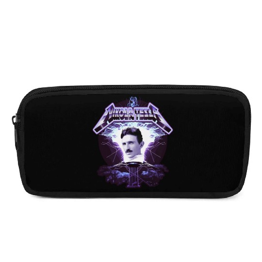 Nikola Tesla Heavy Metal Electricity by gnarly Pencil Cases