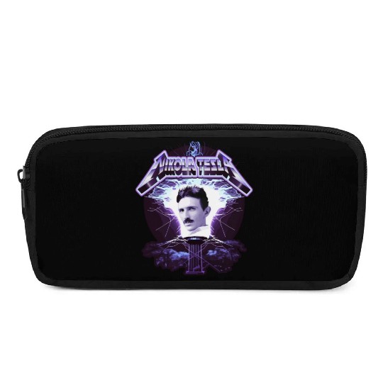 Nikola Tesla Heavy Metal Electricity by gnarly Pencil Cases