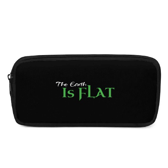 Flat Earth Green Pencil Cases
