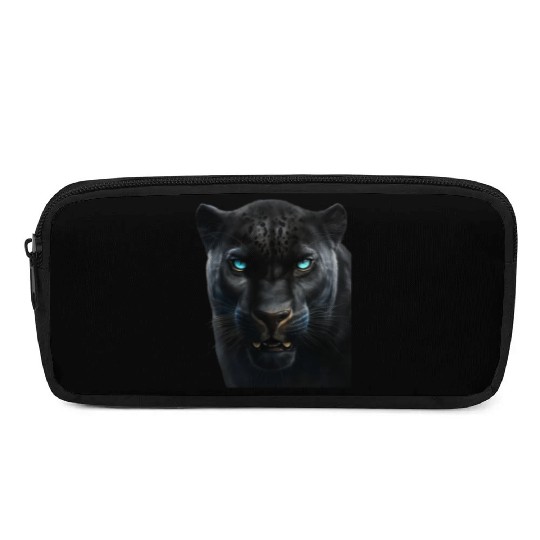 Black panther with blue eyes design wild animal Pencil Cases
