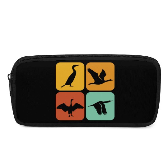 Retro Cormorant Birds I Aesthetic I Cormorant Bird Pencil Cases