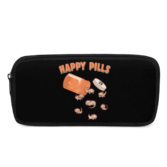 Happy Pills Axolotl Funny Axolotls Lover Humor Pun Pencil Cases