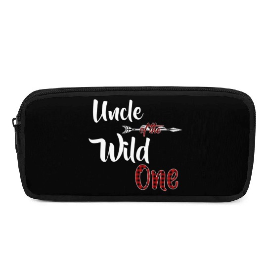 Uncle of the Wild One Plaid Lumberjack 1st Pencil Cases