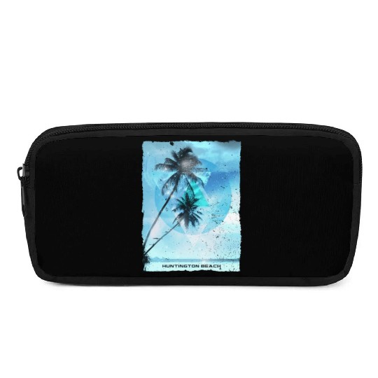 Artistic Huntington Beach California Palm Tree Pencil Cases