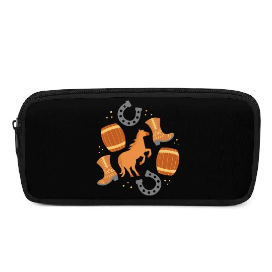 Cowboy Horse Riding Barrel Racing Pencil Cases