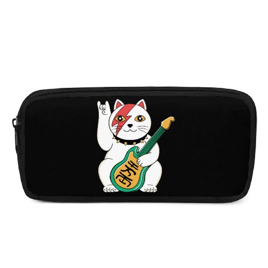 Lucky Cat Guitar Guitarist Pencil Cases