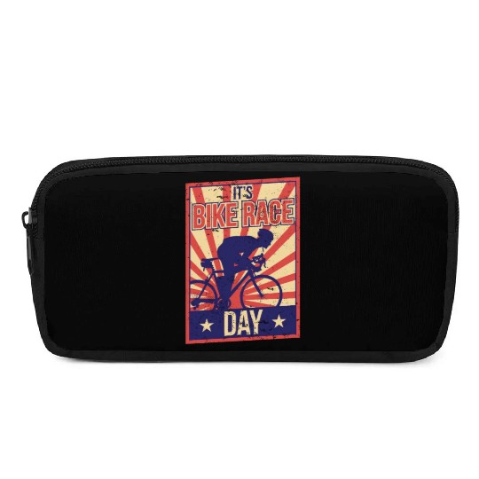 It's Bike Race Day Cycling Bicycle Racing Racer Pencil Cases
