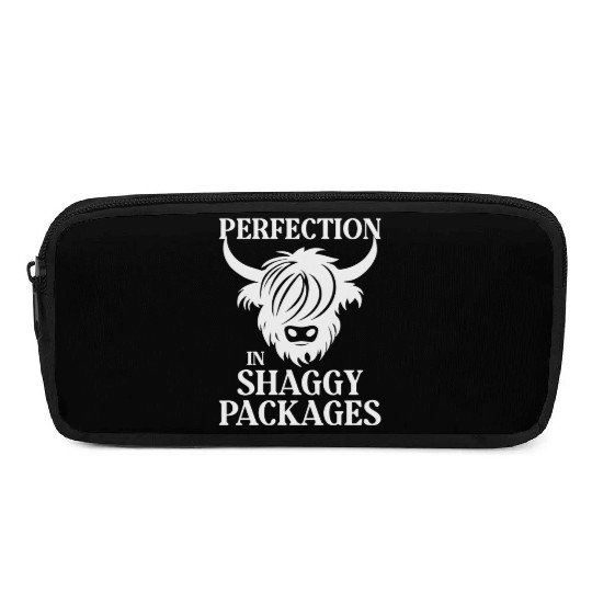 Perfection In Shaggy Packages Highland Cow Pencil Cases
