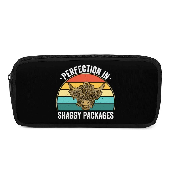 Perfection In Shaggy Packages Highland Cow Pencil Cases