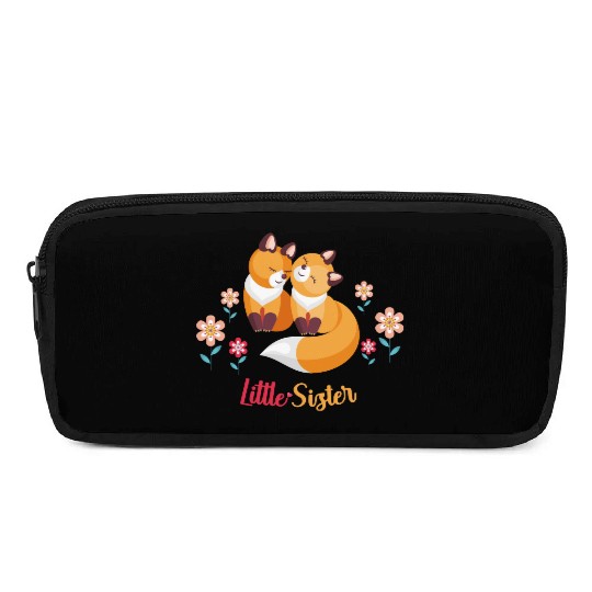 Cute Fox Siblings Gift for Little Sister Pencil Cases