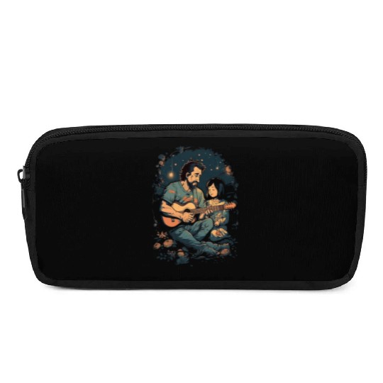 Guitarist Dad Guitar Player Father and Daughter Pencil Cases