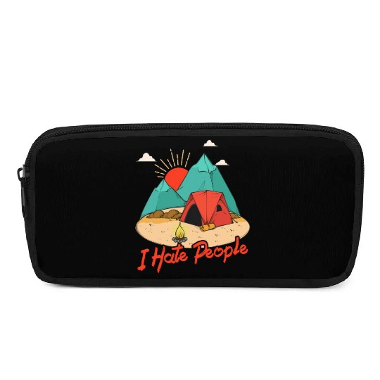 I Hate People I Love Camping Funny Pencil Cases