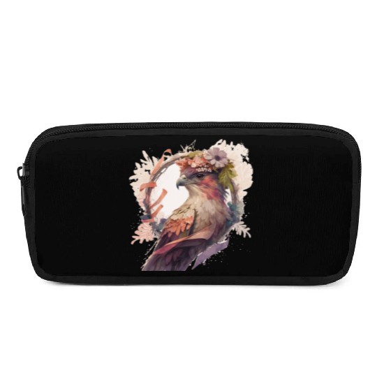 Birds Of Prey Kite Bird Flower Crown Floral Pencil Cases