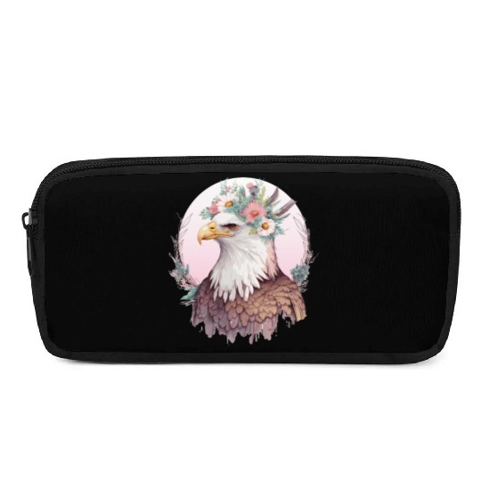 Birds Of Prey Bald Eagle Flower Crown Floral Birdi Pencil Cases