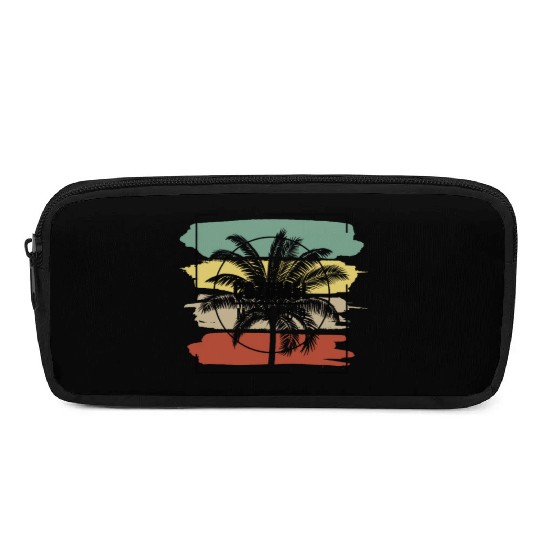 Cozumel Mexico Palm Tree Retro Artistic Pencil Cases