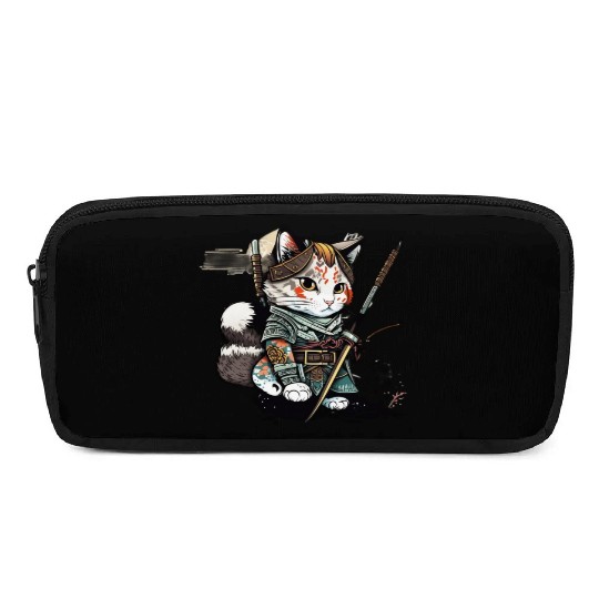 The Fearless Samurai Cat: A Sword's Master Pencil Cases