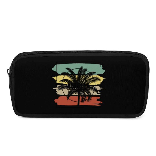 Amelia Island Florida Palm Tree Retro Artistic Pencil Cases
