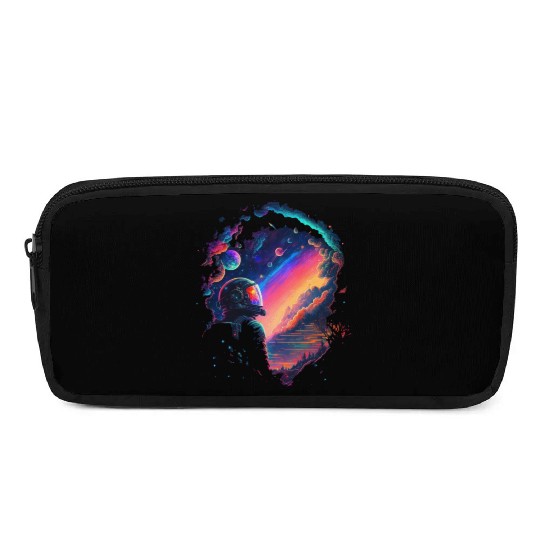 Psychedelic Astronaut Pencil Cases