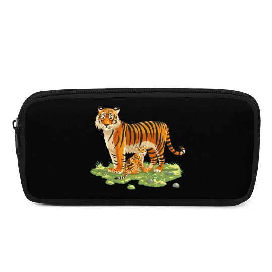 Mother And Son Tiger Pencil Cases