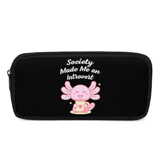 Handcrafted by Society Introvert Sayings Antisocia Pencil Cases