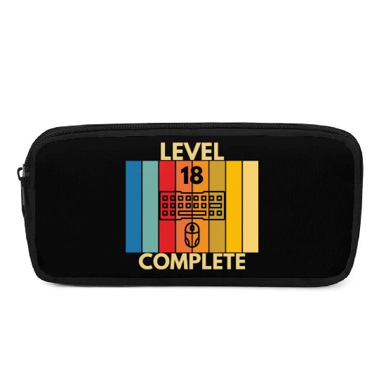 Gamer 18th Birthday Gift - Level 18 Completed Pencil Cases