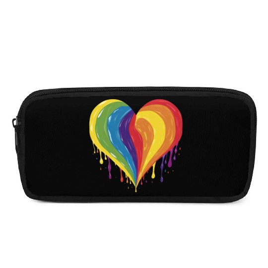 LGBTQ+ Empowerment: Rainbow Heart, Support Gay, Pencil Cases