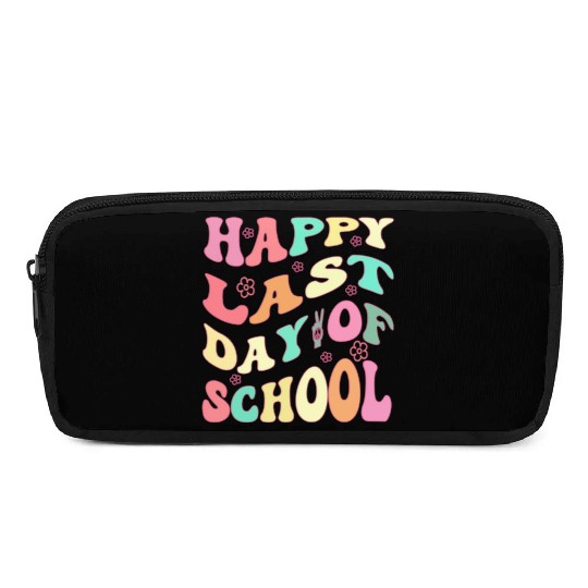Groovy Happy Last Day of School Teacher Student Pencil Cases