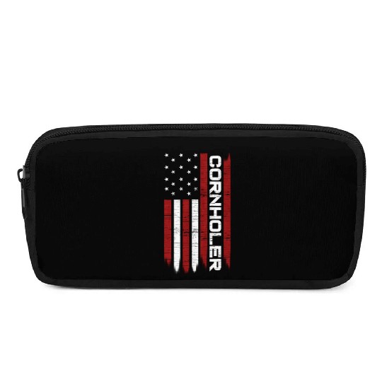 Cornhole Usa Flag Cornholer Bean Bag Game Pencil Cases