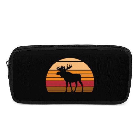 Moose Sunset Animal Pencil Cases