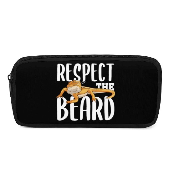 RESPECT THE BEARD Gifts Reptile Lover Keeper Pencil Cases