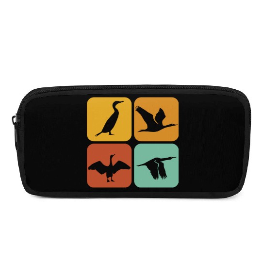 Retro Cormorant Birds I Aesthetic I Cormorant Bird Pencil Cases