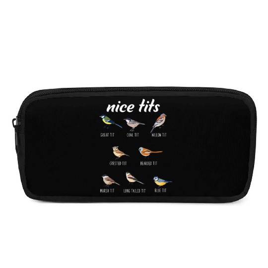 Funny Nice Tits Birdwatching Bird Watching Birding Pencil Cases