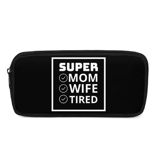 vintage international women's day mom,wife,tired Pencil Cases