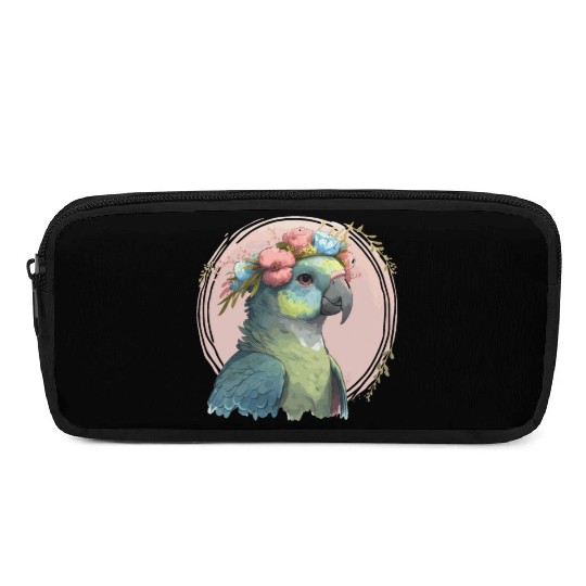 Cute Hahn's Macaw Bird Flower Crown Pet Birds Pencil Cases