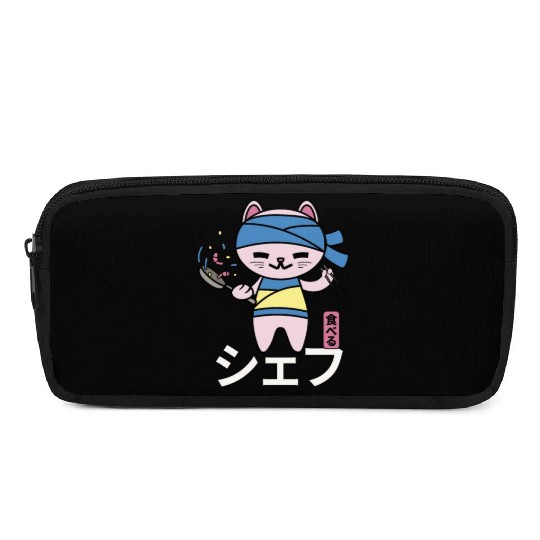 Japanese Cat Kawaii Chef Anime Cook Food Pencil Cases
