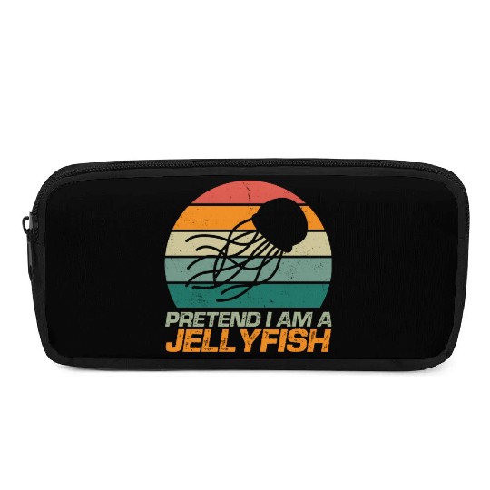 Retro Pretend I m A Jellyfish Ocean Lover Vintage Pencil Cases