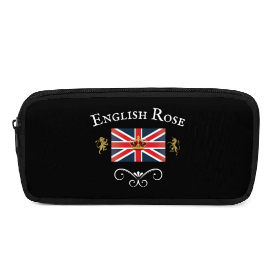 English Rose Union Jack Flag England British Brita Pencil Cases