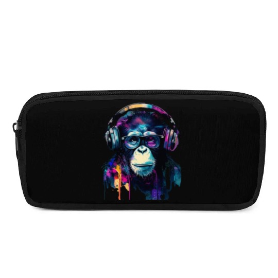 Banksy DJ Monkey with Headphones Pencil Cases