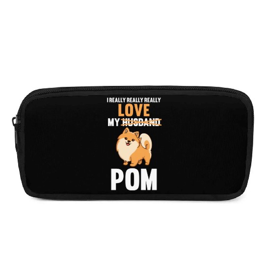 I Love My Husband Pomeranian Pencil Cases