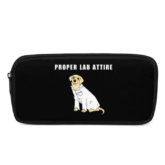 Proper Lab Attire Laboratory Dog Pun Science Pencil Cases