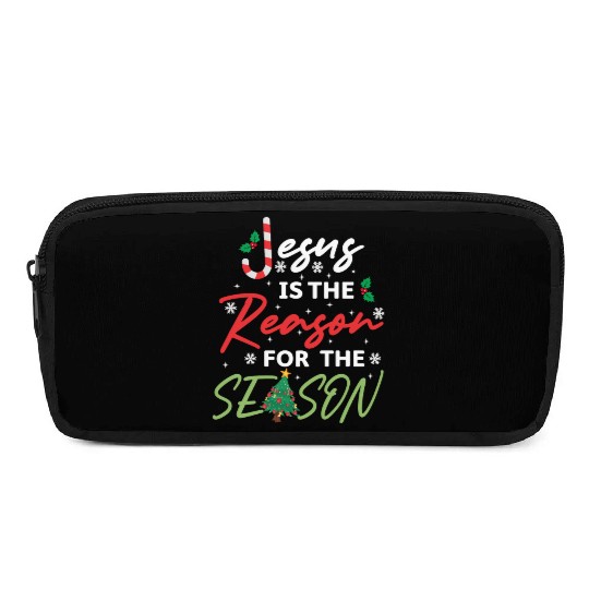 Jesus Is The Reason For The Season Candy Cane Pencil Cases