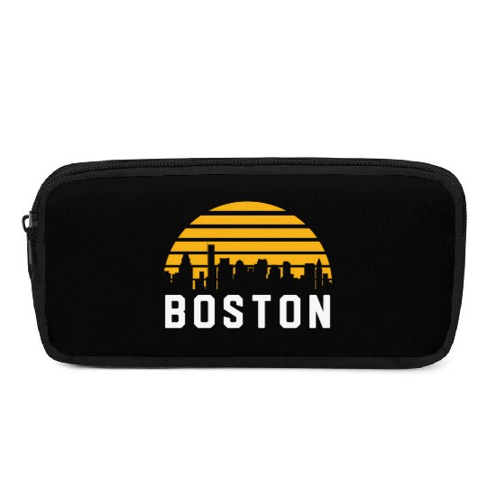 Boston Massachusetts Cityscape Yellow Pencil Cases