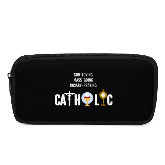 God-Loving Mass-Going Rosary Catholic Pencil Cases