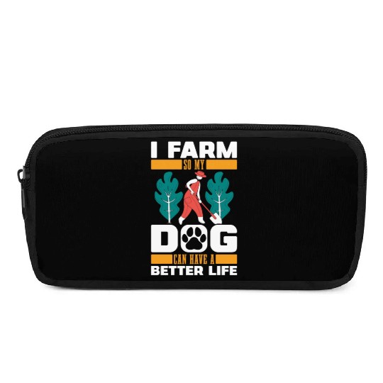 Farming Farmer Dog Pencil Cases