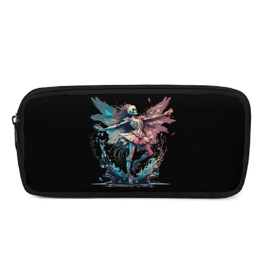 Watercolor Skeleton Fairy Gothic Fairycore Grunge Pencil Cases