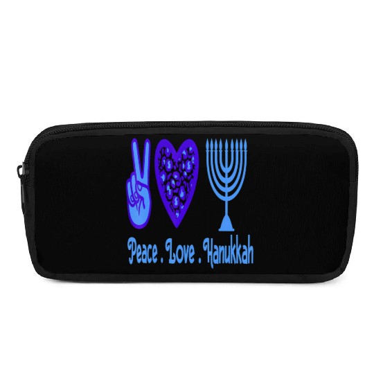 Peace Love Hanukkah 2021 Jewish Menorah Hanukkah C Pencil Cases