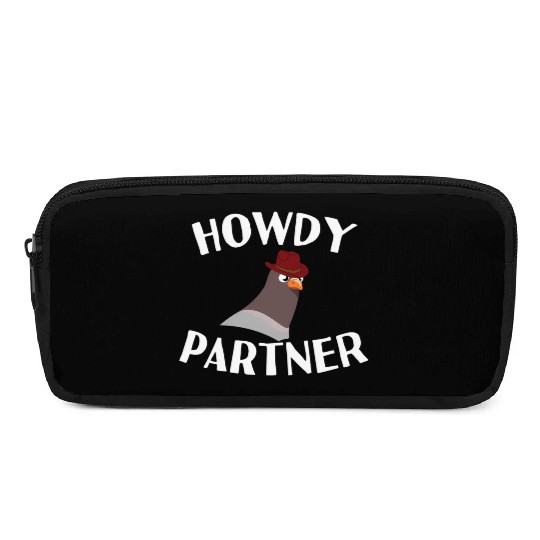 Howdy Partner Pigeon Cowboy Pencil Cases