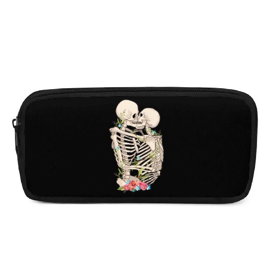 Scary Kissing eletons Halloween Pencil Cases