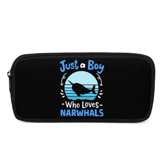 Narwhals Whales Narwhal Lover Retro Pencil Cases